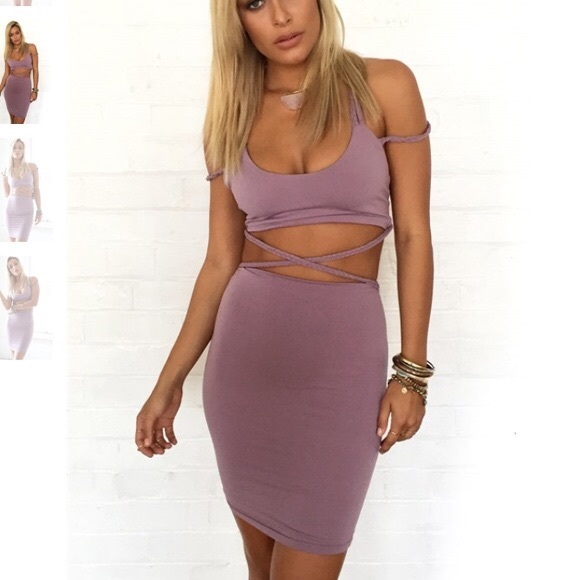 SABOSKIRT mauve Amara set - Picture 2 of 3